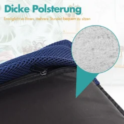 Bodenstuhl Bodensessel Bodensofa verstellbarer Gaming-Stuhl bequeme Rückenlehne Marineblau