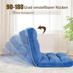 Bodenstuhl Faltbares Lazy Sofa Faul Tatami Bodenkissen Schwarz Grau Kaffeebraun Rosa Blau Lila