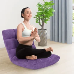 Bodenstuhl Faltbares Lazy Sofa Faul Tatami Bodenkissen Schwarz Grau Kaffeebraun Rosa Blau Lila