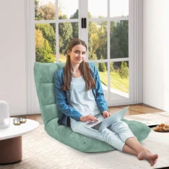 Bodenstuhl Faltbares Lazy Sofa Faul Tatami Bodenkissen Schwarz Grau Kaffeebraun Rosa Blau Lila