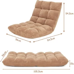 Bodenstuhl Faltbares Lazy Sofa Faul Tatami Bodenkissen Schwarz Grau Kaffeebraun Rosa Blau Lila