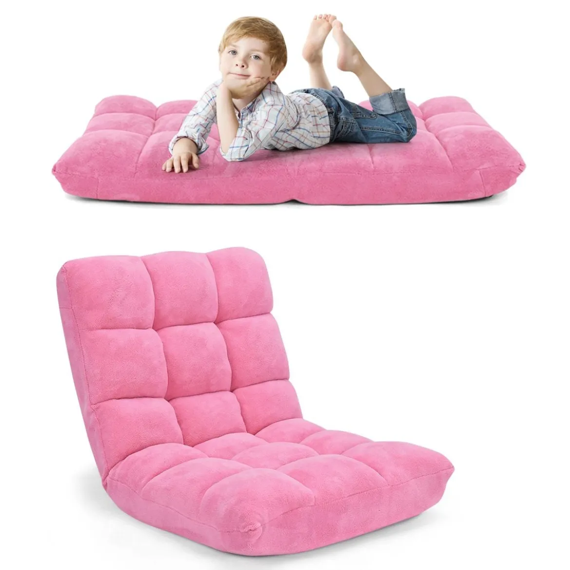 Bodenstuhl Faltbares Lazy Sofa Faul Tatami Bodenkissen Schwarz Grau Kaffeebraun Rosa Blau Lila