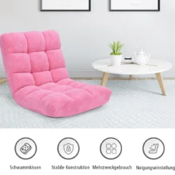 Bodenstuhl Faltbares Lazy Sofa Faul Tatami Bodenkissen Schwarz Grau Kaffeebraun Rosa Blau Lila