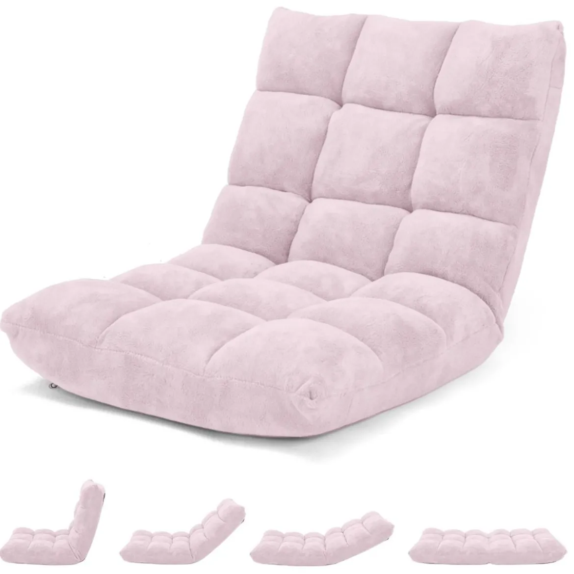 Bodenstuhl Faltbares Lazy Sofa Faul Tatami Bodenkissen Schwarz Grau Kaffeebraun Rosa Blau Lila