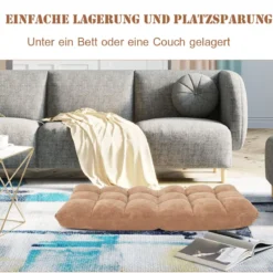 Bodenstuhl Faltbares Lazy Sofa Faul Tatami Bodenkissen Schwarz Grau Kaffeebraun Rosa Blau Lila