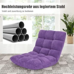 Bodenstuhl Faltbares Lazy Sofa Faul Tatami Bodenkissen Schwarz Grau Kaffeebraun Rosa Blau Lila