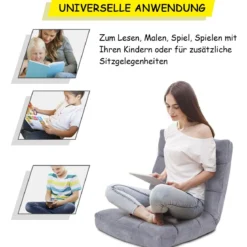 Bodenstuhl Faltbares Lazy Sofa Faul Tatami Bodenkissen Schwarz Grau Kaffeebraun Rosa Blau Lila