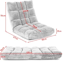 Bodenstuhl Faltbares Lazy Sofa Faul Tatami Bodenkissen Schwarz Grau Kaffeebraun Rosa Blau Lila