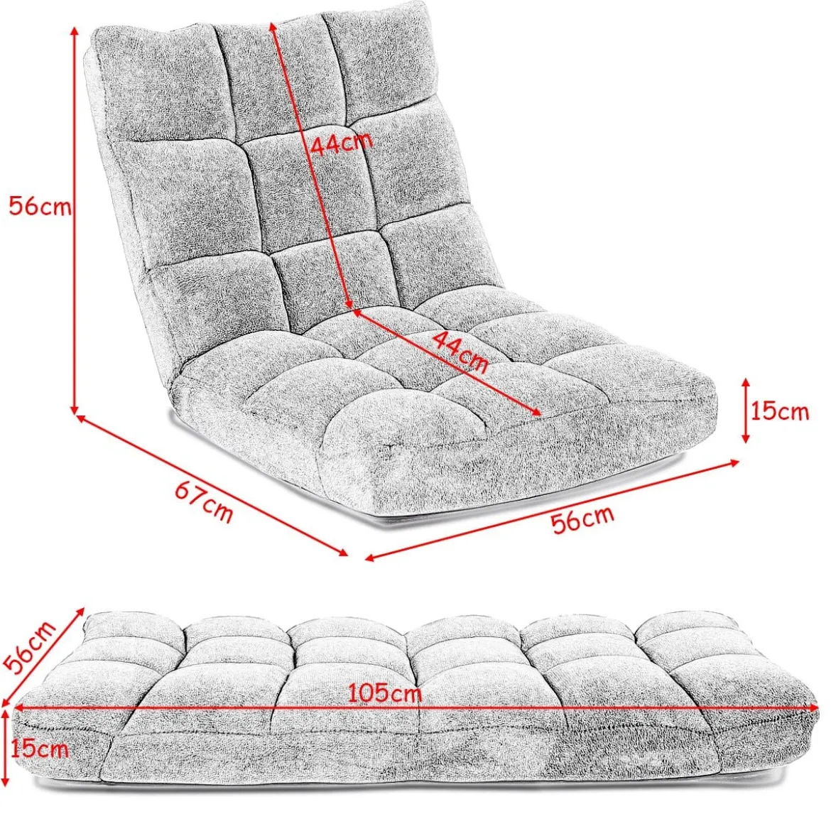 Bodenstuhl Faltbares Lazy Sofa Faul Tatami Bodenkissen Schwarz Grau Kaffeebraun Rosa Blau Lila