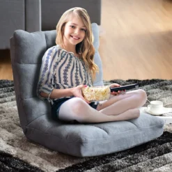 Bodenstuhl Faltbares Lazy Sofa Faul Tatami Bodenkissen Schwarz Grau Kaffeebraun Rosa Blau Lila