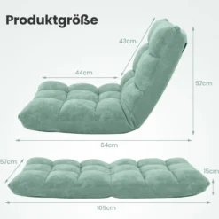 Bodenstuhl Faltbares Lazy Sofa Faul Tatami Bodenkissen Schwarz Grau Kaffeebraun Rosa Blau Lila