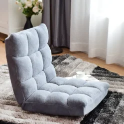Bodenstuhl Faltbares Lazy Sofa Faul Tatami Bodenkissen Schwarz Grau Kaffeebraun Rosa Blau Lila