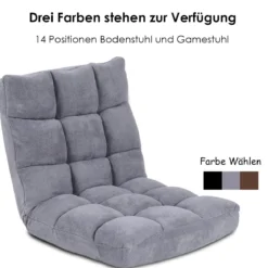 Bodenstuhl Faltbares Lazy Sofa Faul Tatami Bodenkissen Schwarz Grau Kaffeebraun Rosa Blau Lila