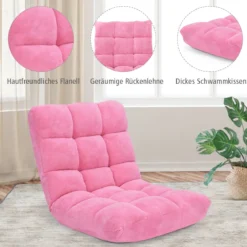 Bodenstuhl Faltbares Lazy Sofa Faul Tatami Bodenkissen Schwarz Grau Kaffeebraun Rosa Blau Lila