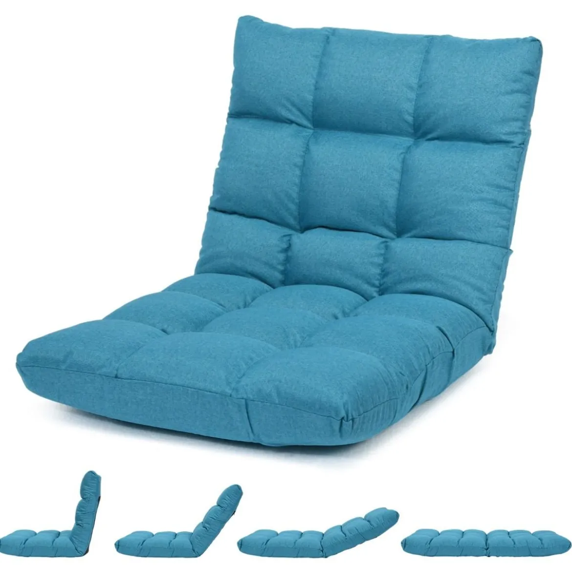 Bodenstuhl Faltbares Lazy Sofa Faul Tatami Bodenkissen Schwarz Grau Kaffeebraun Rosa Blau Lila