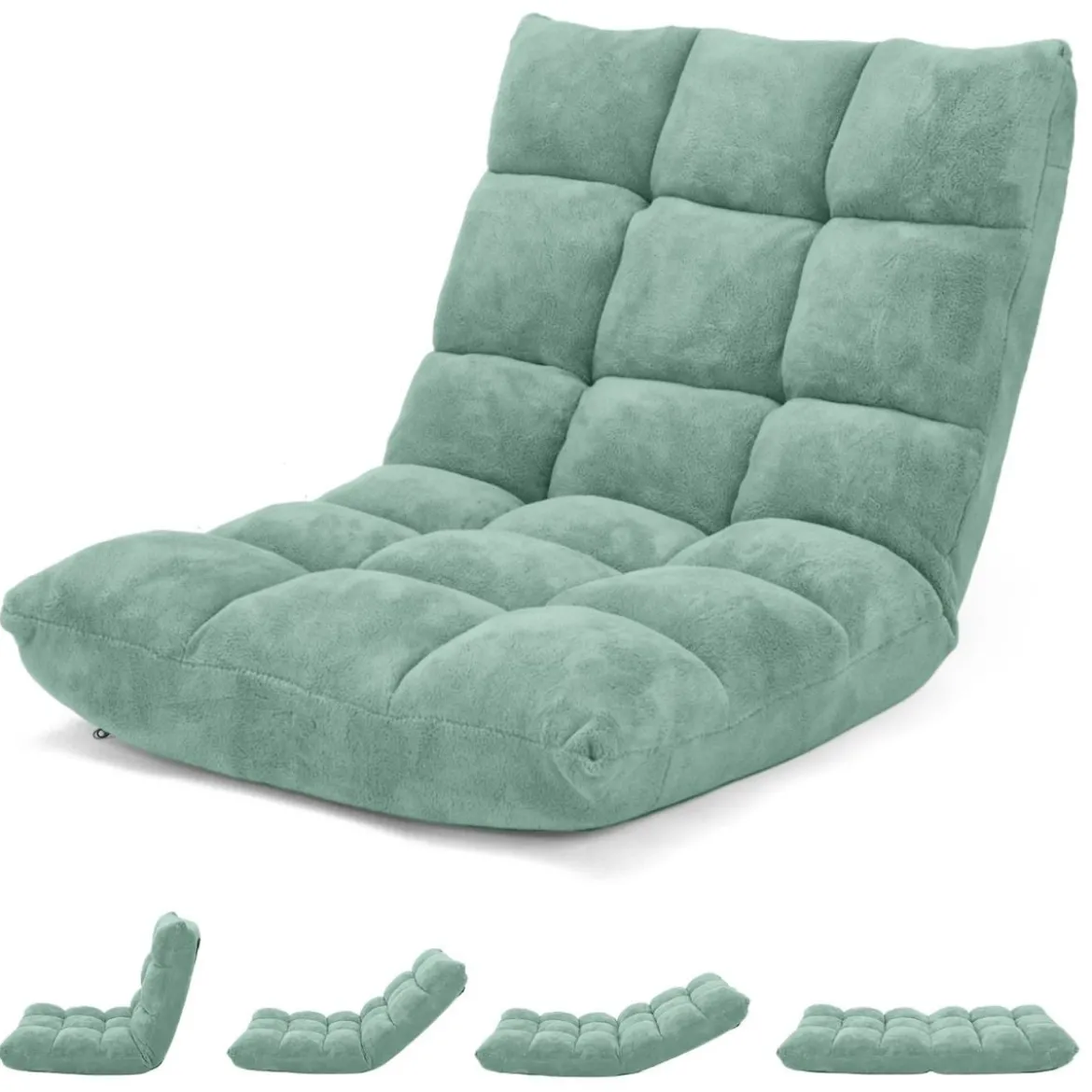 Bodenstuhl Faltbares Lazy Sofa Faul Tatami Bodenkissen Schwarz Grau Kaffeebraun Rosa Blau Lila