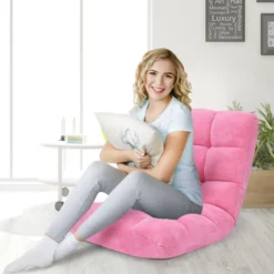 Bodenstuhl Faltbares Lazy Sofa Faul Tatami Bodenkissen Schwarz Grau Kaffeebraun Rosa Blau Lila