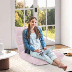 Bodenstuhl Faltbares Lazy Sofa Faul Tatami Bodenkissen Schwarz Grau Kaffeebraun Rosa Blau Lila