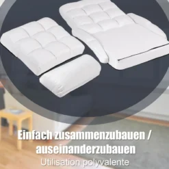 Bodenstuhl mit Schlaffunktion & Verstellbarer Rückenlehne Gepolstertes Bodensofa Klappsofa
