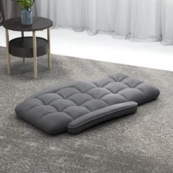 Bodenstuhl mit Verstellbarer Rückenlehne & Gepolstertem Sitz Bondensofa Relaxsessel