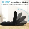 Bodenstuhl verstellbar Bodensessel gepolstert Bodenkissen mit Rückenlehne Rabenschwarz