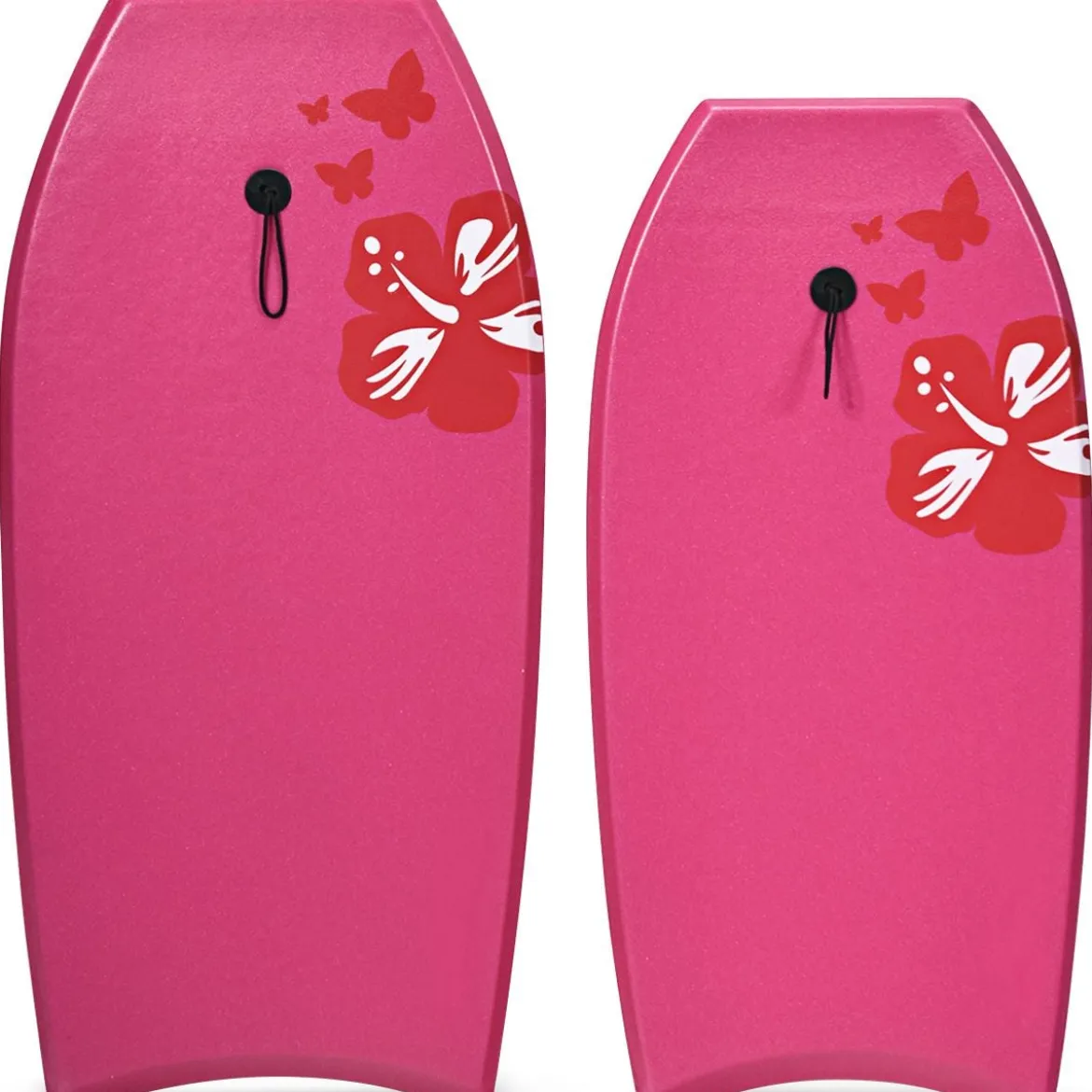Bodyboard leichtgewichtig Schwimmbrett mit EPS-Kern & XPE Oberfläche für den Strand für Kinder & Erwachsene 94cm/106cm Rosa