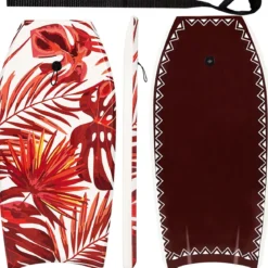 Bodyboard Schwimmbrett Schwimmboard leichtes Surfbrett 93 x 47 x 5,5 cm Rot