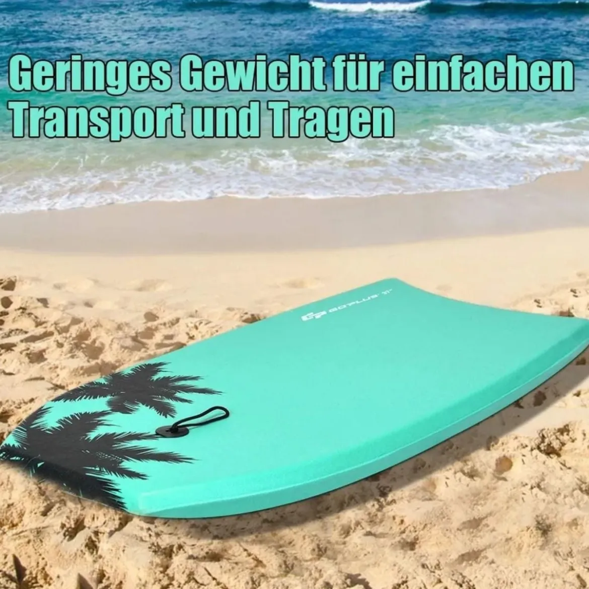 Bodyboard Schwimmbrett Schwimmboard Surfbrett Kinder 83 x 47 x 5,5 cm Grün