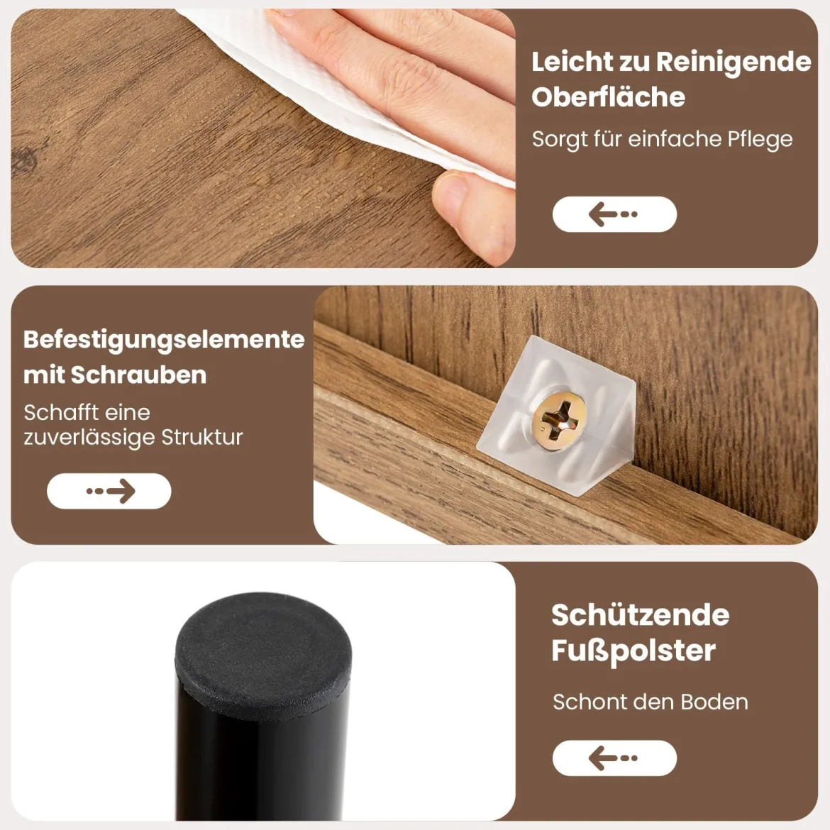 Boho Rattan Nachttisch Akzent-Beistelltisch mit Ablagefach Schrank & Metallbeinen Rustikaler Nachttisch Natur
