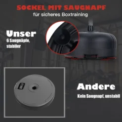 Boxball mit Ständer 4-fach verstellbare Höhe Standboxball mit befüllbarem Ständer Schwarz