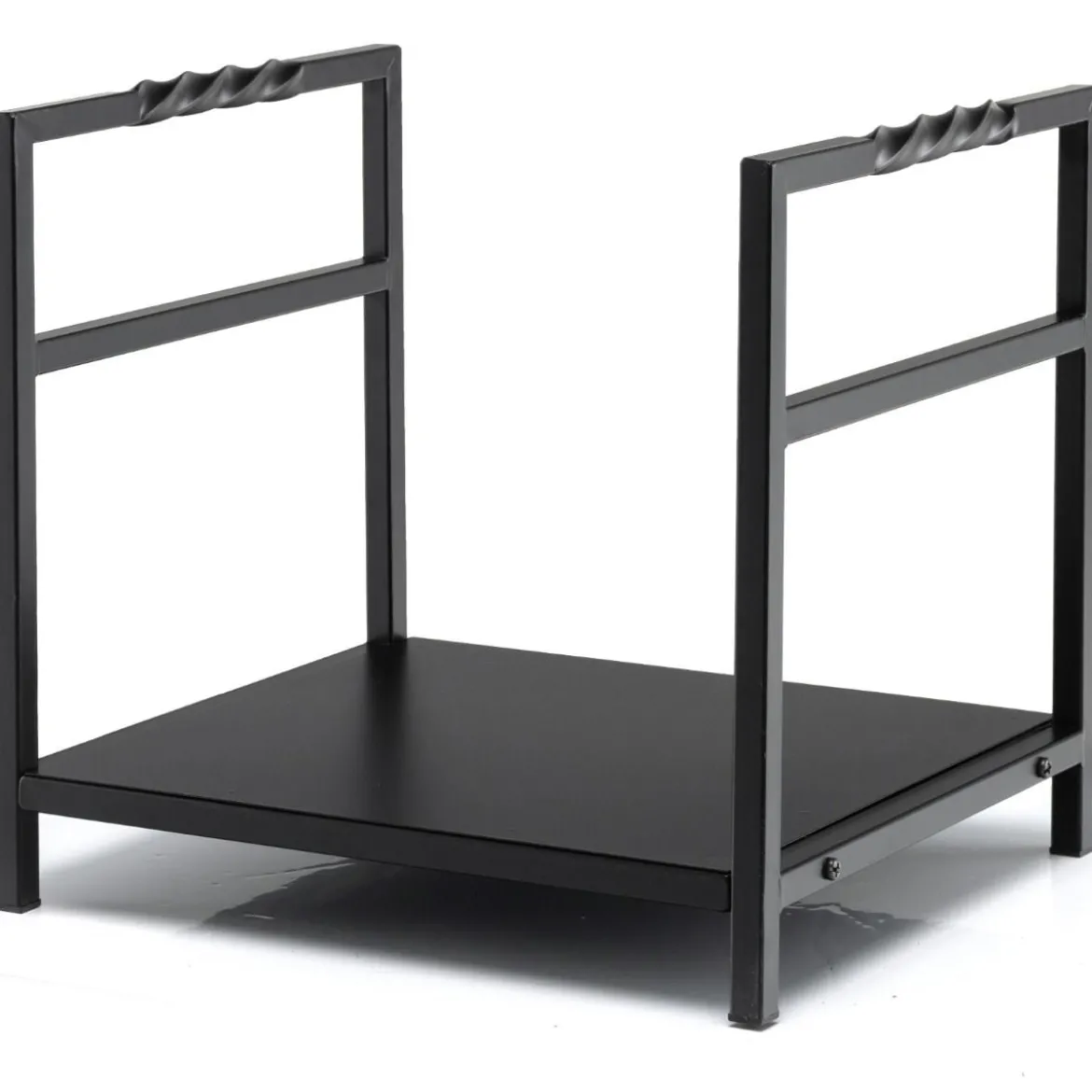 Brennholzregal Kaminholzregal Metall Feuerholzregal Holzscheitregal mit Sockel & Griffen