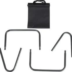 Brennholzregal mit Segeltuch-Tragetasche Kaminholzhalter mit Robustem Metallrahmen Schwarz