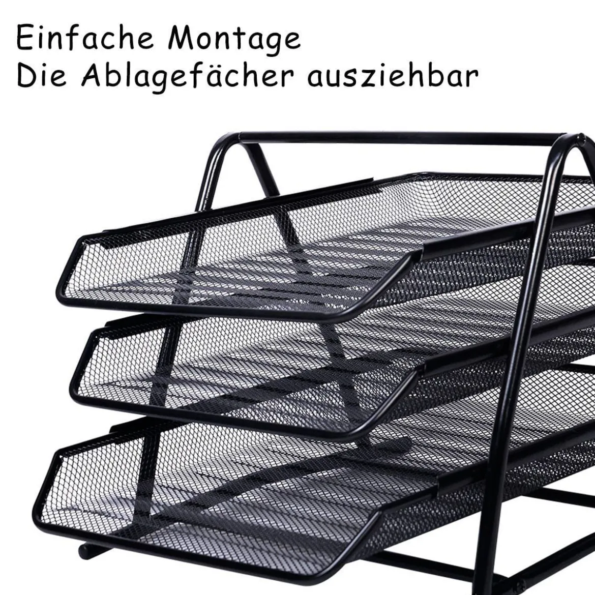 Briefablage Papierablage Briefhalter Bürozubehör Metall 3 Ebene