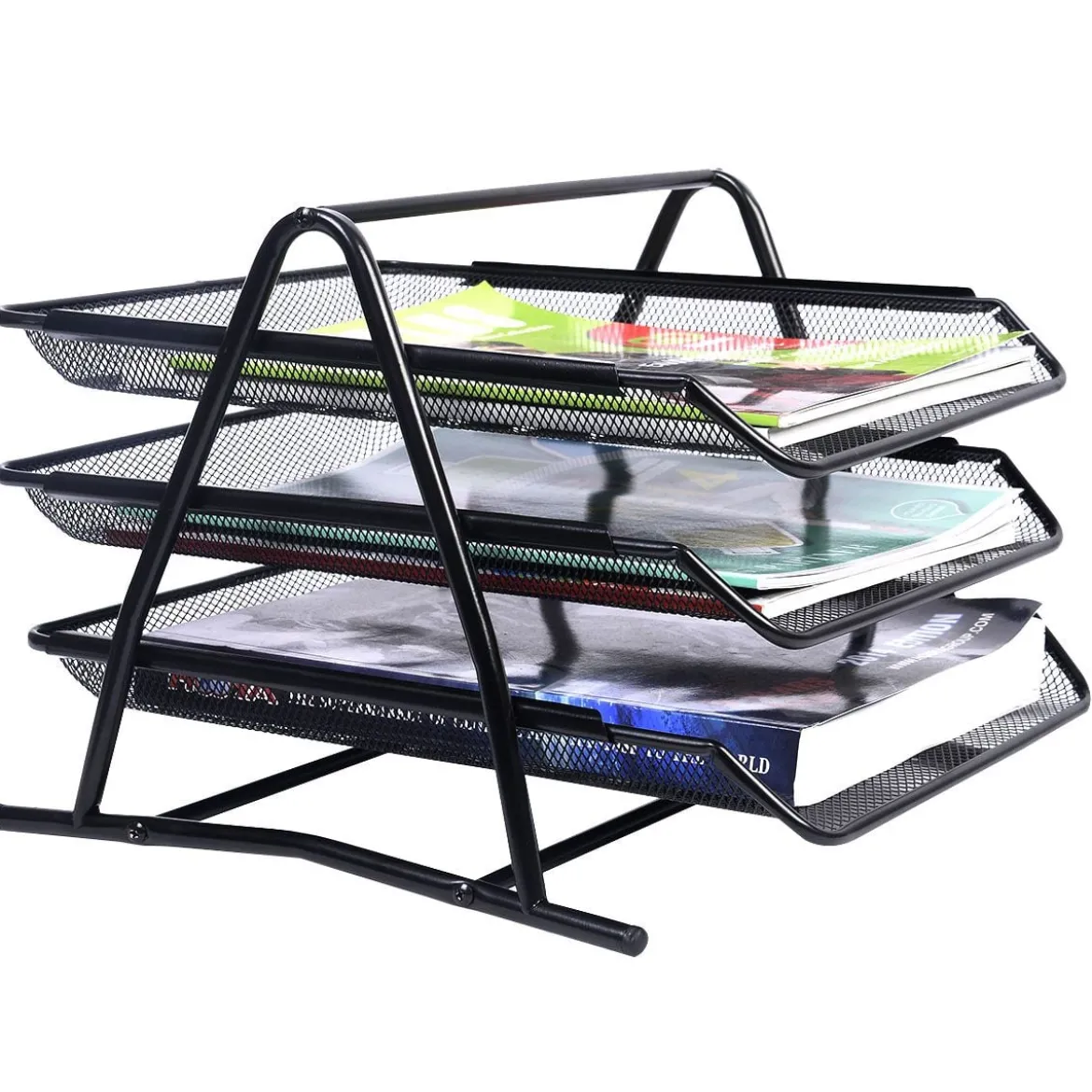 Briefablage Papierablage Briefhalter Bürozubehör Metall 3 Ebene