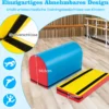 Briefkasten-Turnmatte Gymnastik-Sprungkasten mit abnehmbarem Mattenauflage Blau + Rot