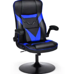 Bürostuhl höhenverstellbar Gaming Stuhl Racing Stuhl Arbeitsstuhl Computerstuhl Blau