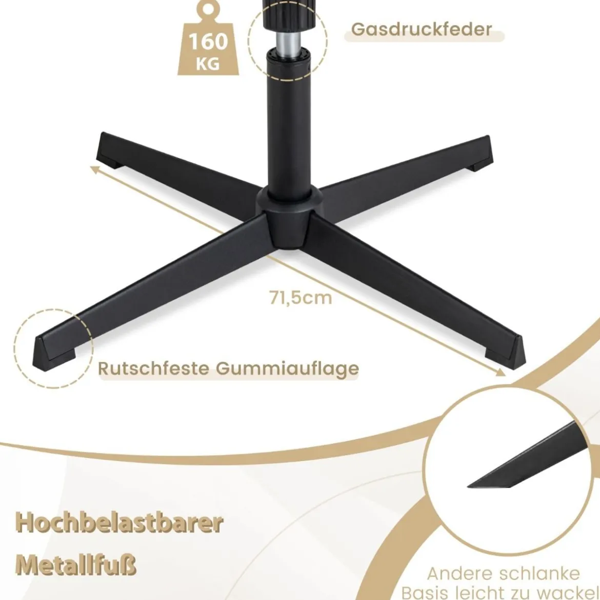 Bürostuhl mit Lammfellimitat & Breitem Sitz & Wippfunktion Höhenverstellbarer Schreibtischstuhl