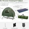 Campingbett mit Vorzelt & Luftmatratze & Schlafsack & Kissen Campingliege mit Tragetasche