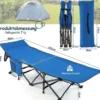 Campingbett Strapazierfähiges Reisebett mit Kopfstütze 190 x 70 x 54 cm Blau