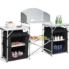 Campingküche 4 Fächer & 3 Bretter Reiseküche Campingschrank Stoffschrank Faltschrank Küchenbox Alu mit Tragetasche