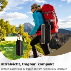Campingstuhl faltbar ultraleichter Klappstuhl mit Seitentasche klappbarer Angelstuhl 150 kg Tragfähigkeit