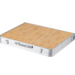 Campingtisch Klapptisch Gartentisch Koffertisch mit Seitenablage und Tragegriff 90 x 60cm