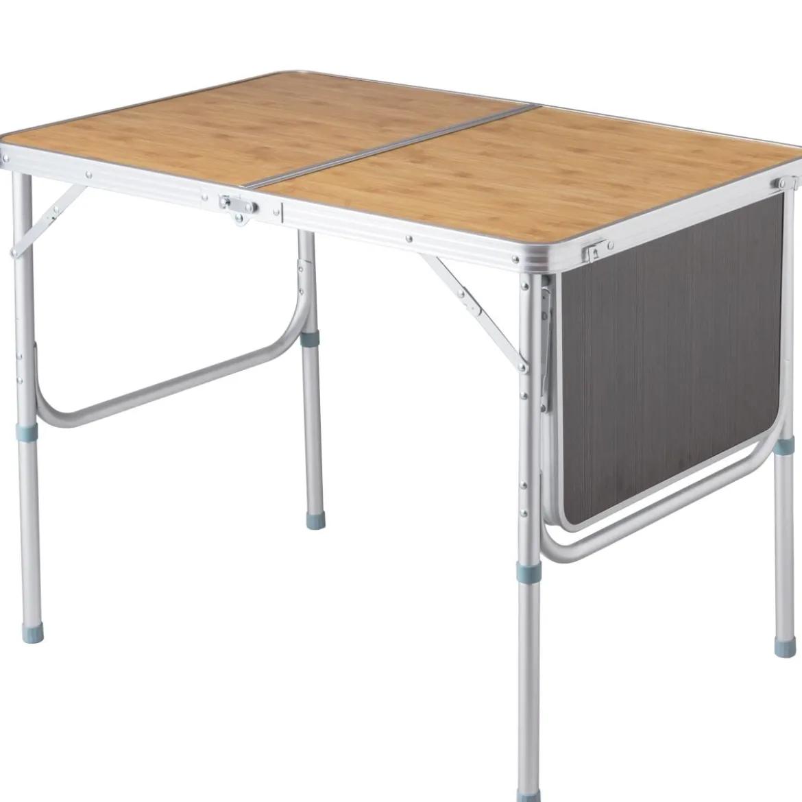 Campingtisch Klapptisch Gartentisch Koffertisch mit Seitenablage und Tragegriff 90 x 60cm