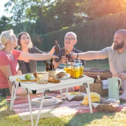 Campingtisch mit Wasserdichter Tischplatte & Tragetasche Picknicktisch Outdoor Tisch