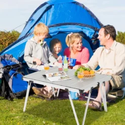 Campingtisch mit Wasserdichter Tischplatte & Tragetasche Picknicktisch Outdoor Tisch