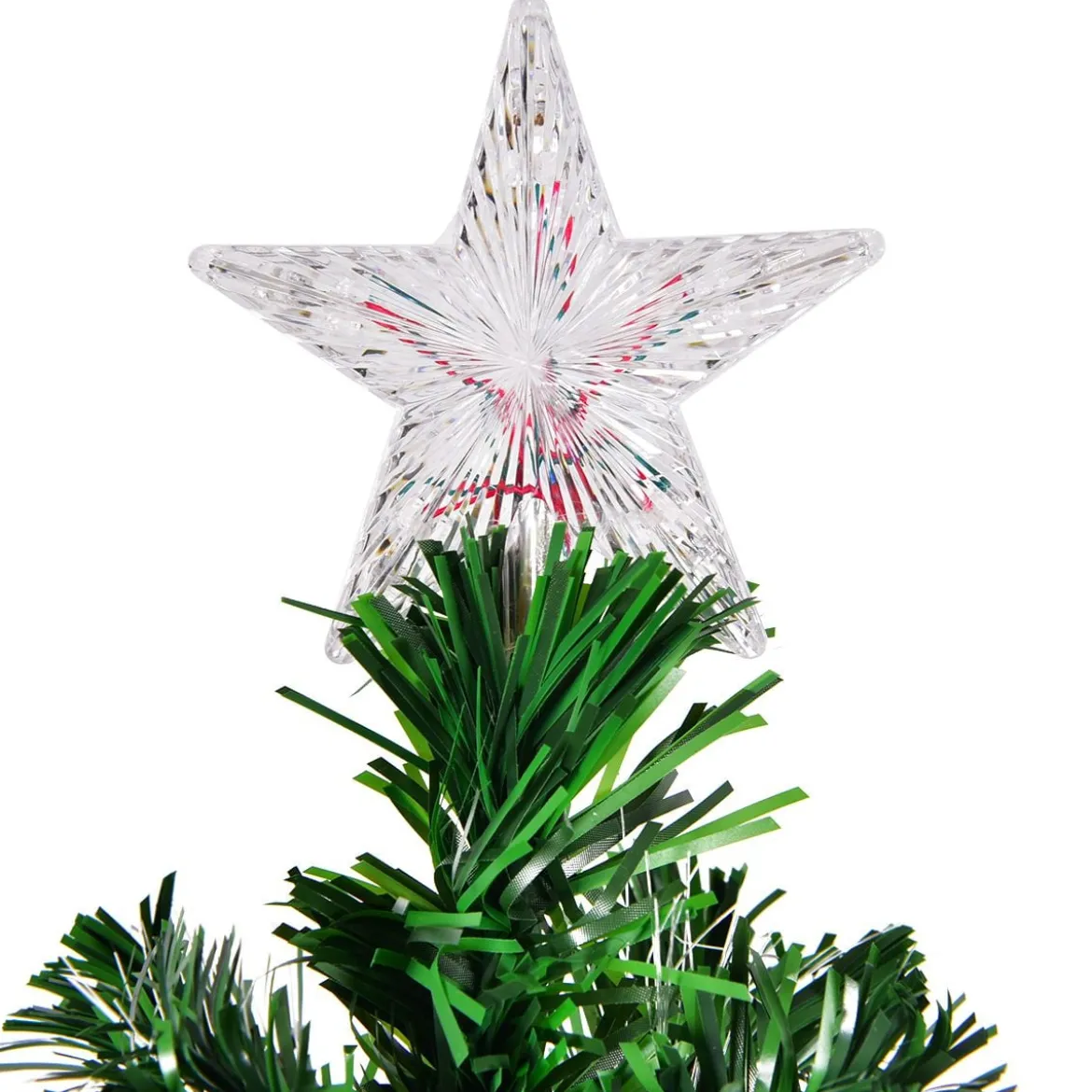 Christbaum LED 90/120/150/180 cm Künstlicher Weihnachtsbaum mit Glasfaser-Farbwechsler Grün
