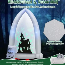 210 cm Aufblasbarer Halloween-Grabstein Aufblasbare Hofdekoration mitGebläse