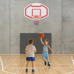 Ø45cm Basketballkorb Indoor Mini Basketball Korb mit Rückwand & Netz