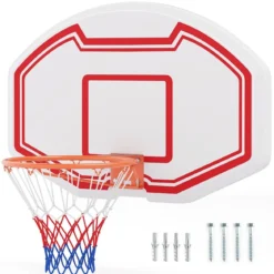 Ø45cm Basketballkorb Indoor Mini Basketball Korb mit Rückwand & Netz