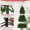 180 cm Beleuchteter Künstlicher Weihnachtsbaum Klappbarer Christbaum mit 700 Warmweißen LED-Lichtern 680 Zweigspitzen